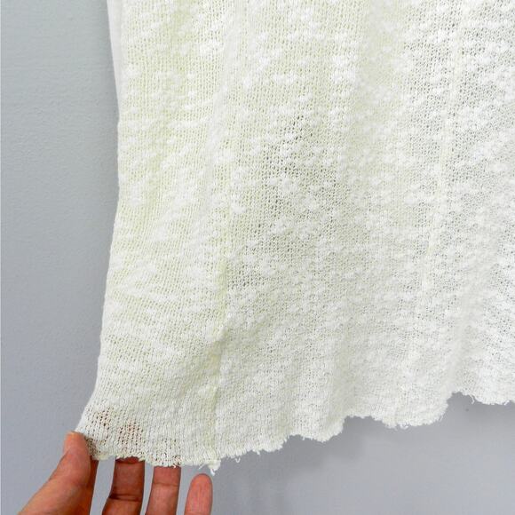 Anthropologie Tiny Boho Lace Open Draped Long Cardigan Size XS Ivory Cream Knit - Picture 10 of 12
